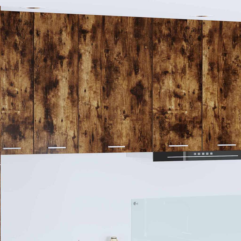 Hanging Cabinet Riga Smoked Oak and White 50 x 31 x 80 cm